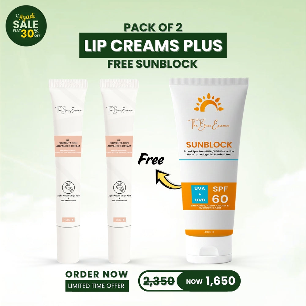 Pack of 2 Lip Cream + FREE Sunblock
